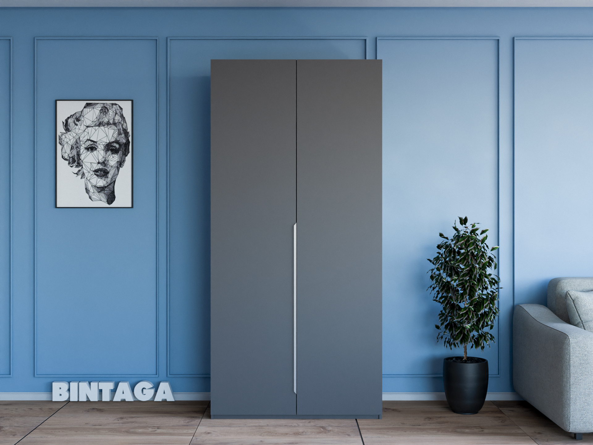 Пакс Альхейм 12 grey (silver) ИКЕА (IKEA) изображение товара