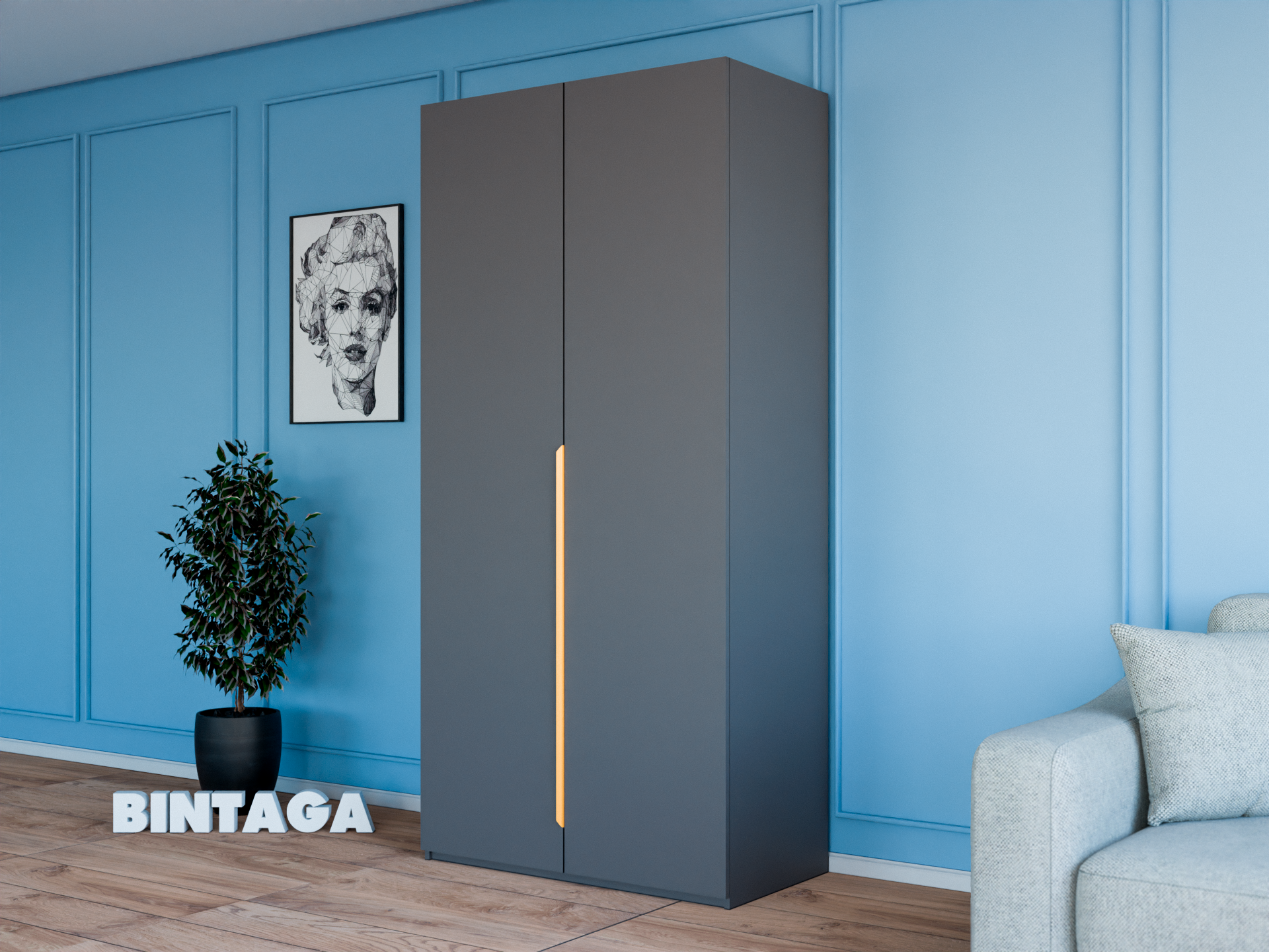 Пакс Альхейм 12 grey (gold) ИКЕА (IKEA) изображение товара